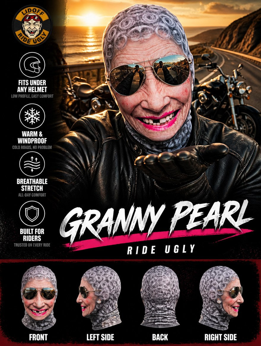 Granny Pearl LidOff face mask